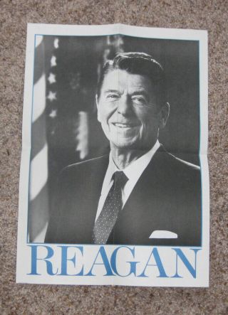 1980 Ronald Reagan For President Picture Campaign Poster