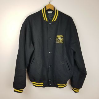 Richmond Tigers Afl Jacket Vivid Vintage 90s Wool Blend Approx Size L - Xl