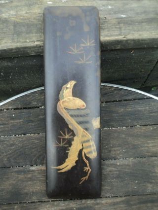 Late 19th/early 20th C, .  Japanese,  Hand - Decorated/lacquered Panel/box Lid.