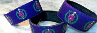 4 Pack: Omega Psi Phi Neoprene Rubber Wristband - One Size Fits All Bruhz