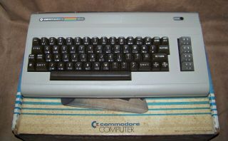 Vintage Commodore 64 Computer - Box W/ Cords - Powers On