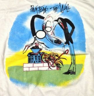 Pink Floyd The Wall Vintage 1980s T Shirt Single Stitch Unworn Large L