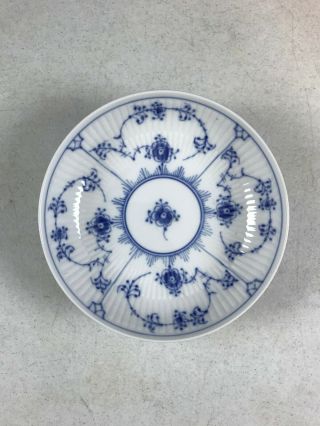 Vintage Royal Copenhagen White Blue Flower Pedestal Footed Bowl Dish 7 " Xls 1/18
