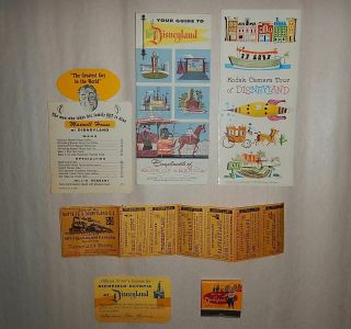 1955 1956 Disneyland Paper Grouping Brochure Maxwell House Frito Kid