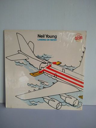 Neil Young Landing On Water Vinyl Record Lp Vintage