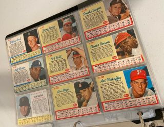 Vintage Post Cereal Baseball Cards 1960 - 1963,  61 Cards - - Most Are Hand Cut