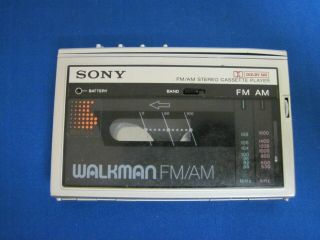 Vintage Sony Am/fm Stereo Cassette Walkman Wm - F10 Ii - Radio.  With Case