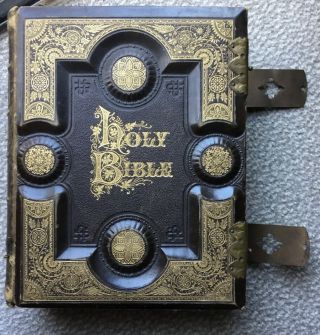 Antique Vintage Victorian The Holy Bible And Old Testament