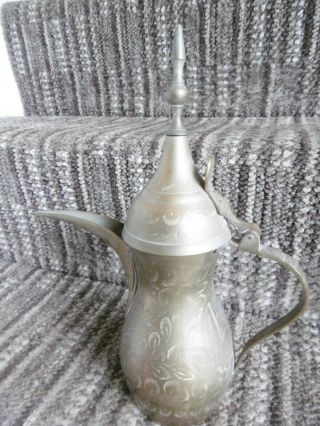 Antique Decorative Islamic Arabic Turkish Dallah Copper Brass Coffee Tea Pot