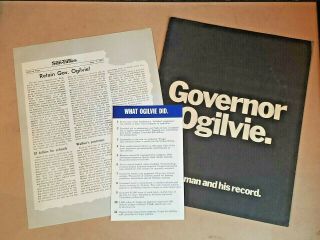 1972 Re - Elect Governor Richard B.  Ogilvie Campaign Info Packet - Il (r)