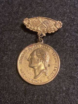 George Washington Metal Pin 1932