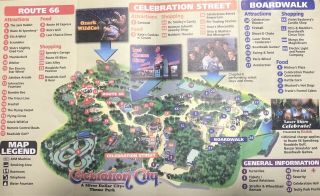 Celebration City - A Silver Dollar City Park Map 2003