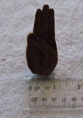 Vintage Boy Scout BSA Hand Carved Neckerchief Slide Scout Sign 2