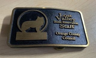 Orange County Council 1992 Lost Valley Scout Reservation Staff Belt Buckle