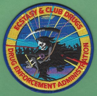 Dea Drug Enforcement Administration Ecstacy & Club Drugs Unit Shoulder Patch