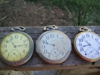 Old Vintage Antique Pocket Watches For Repair Or Parts Westclox Jewelry