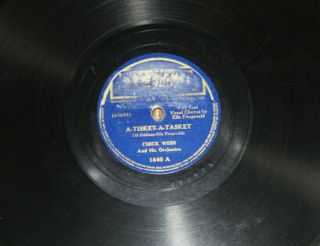 Chick Webb Feat.  Ella Fitzgerald A - Tisket A - Tasket / Liza Decca 1840 1938 10 " 78