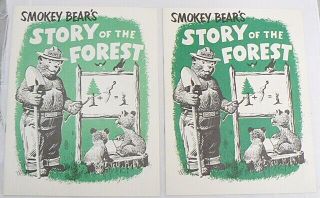 Vintage 1957 Smokey The Bear " Story Of The Forest " Booklets