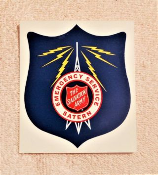 Rare Salvation Army S.  A.  T.  E.  R.  N.  Sticker