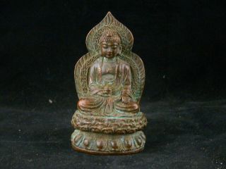 Good Quality Antique Tibetan Brass Hand Made Sakyamuni Buddha Statue J005