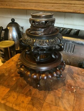 Chinese 19th Century Carved Hardwood Vase/bowl Stands.  House Clearence Finds