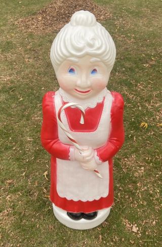 Vtg 40 " Mrs.  Claus With Candy Cane Blow Mold 1992 Union Products Inc Christmas