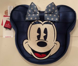 Nwt Disney Harveys Seatbelt Americana Mickey & Minnie 2 Sided Crossbody Purse