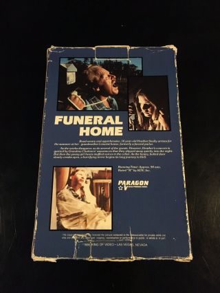 Funeral Home Rare Paragon Big Box Horror VHS Vintage Cult Slasher Gore 3