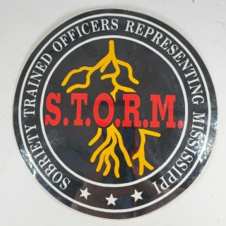 Police S.  T.  O.  R.  M 5 " Sticker - Sobriety Trained Officers Representing Mississippi