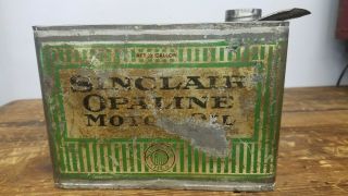 Vintage Sinclair Opaline 1/2 Gal Motor Oil Can