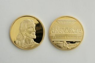 Our Lord Jesus Christ On One Side The Last Supper On The Other Challenge Coin