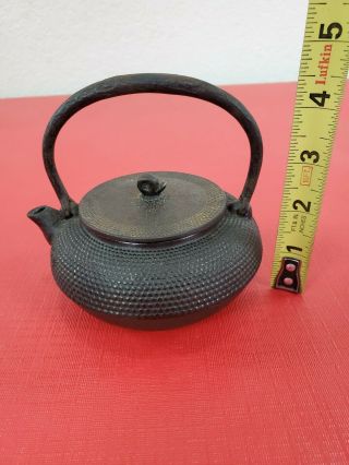 Antique Japanese Cast Iron Teapot With Lid And Strainer