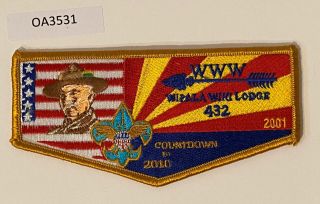 Boy Scout Oa 432 Wipala Wiki Lodge Countdown 2010 Baden Powell Flap