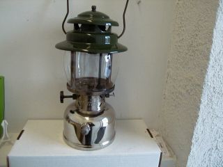 1956 Coleman - 236 - Lantern (made In Canada) W/globe Chrome/w Green Hood