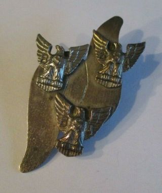 Unique Vintage Sterling Silver Boy Scouts Of America Bsa Three Eagles Pin Brooch