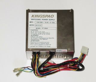 Vintage Kingspao 250w At Power Supply Kp - 250p (115 - 230v),  Power Cord - - Perfect