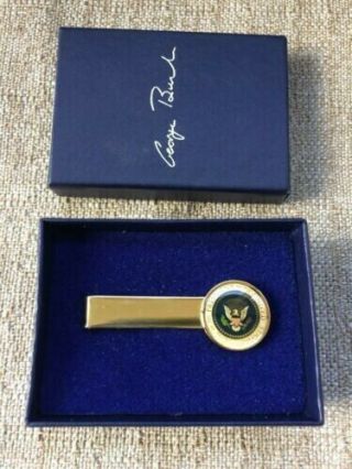 Vintage Presidential Tie Bar/clasp - George H.  W.  Bush (" Signed ")