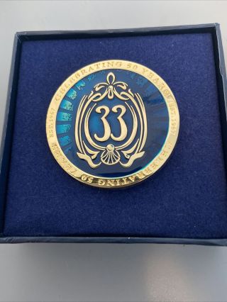 Club 33 Disneyland Challenge Pin Coin 50th Anniversary 2017 Le 500 Pin