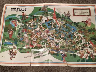 1970’s Six Flags Over Texas Park Map