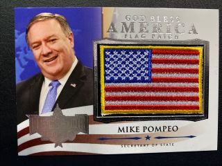 2020 Decision Mike Pompeo God Bless America Flag Patch Us Secretary Of State