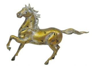 Vintage Toyo Japan Bronze Horse Statue Figurine 11.  5 " X 14.  5 "