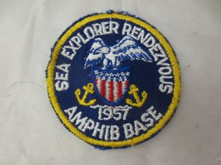 1957 Boy Scout Sea Explorer Rendezvous Pocket Patch Amphib Base