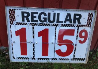 Vintage Gas Station Price Sign 36x24