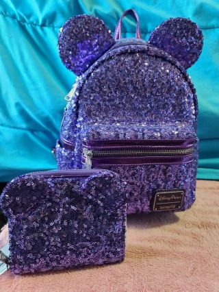 Disney Loungefly Purple Potion Mini Backpack Nwt Rare