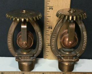 Vintage Grinnell Duraspeed Brass Fire Sprinklers 1 Ssu 3 C: 1 Ssu 2 C