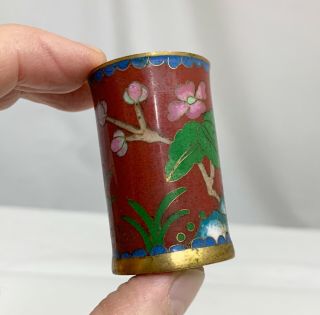Chinese Cloisonne Toothpick Or Match Holder - 80037