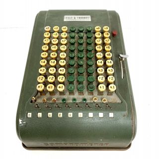 Vintage Felt & Tarrant Mfg Co.  Comptometer Trade Adding Machine Chicago Usa