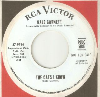 Gale Garnett The Cats I Know Rca Promo Northern Soul Usa 45