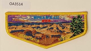 Boy Scout Oa 432 Wipala Wiki Lodge Grand Canyon Yellow Border Flap
