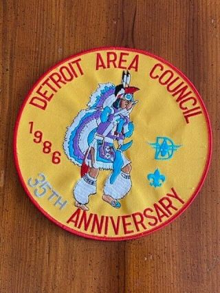 Bsa 1986 Detroit Area Council 35th Anniv.  Jacket Patch -